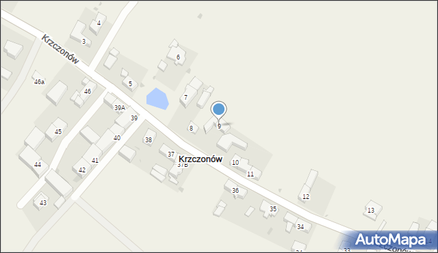 Krzczonów, Krzczonów, 9, mapa Krzczonów