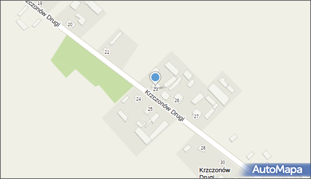 Krzczonów Drugi, Krzczonów Drugi, 23, mapa Krzczonów Drugi