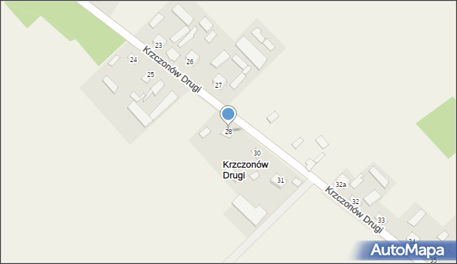 Krzczonów Drugi, Krzczonów Drugi, 28, mapa Krzczonów Drugi