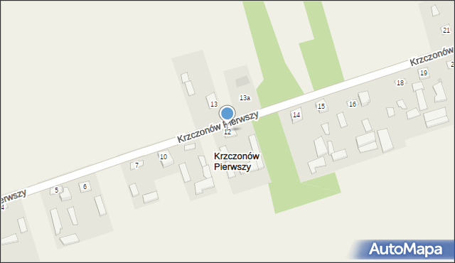 Krzczonów Pierwszy, Krzczonów Pierwszy, 12, mapa Krzczonów Pierwszy