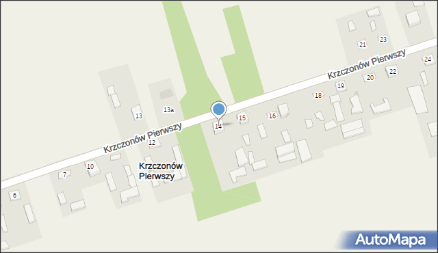 Krzczonów Pierwszy, Krzczonów Pierwszy, 14, mapa Krzczonów Pierwszy