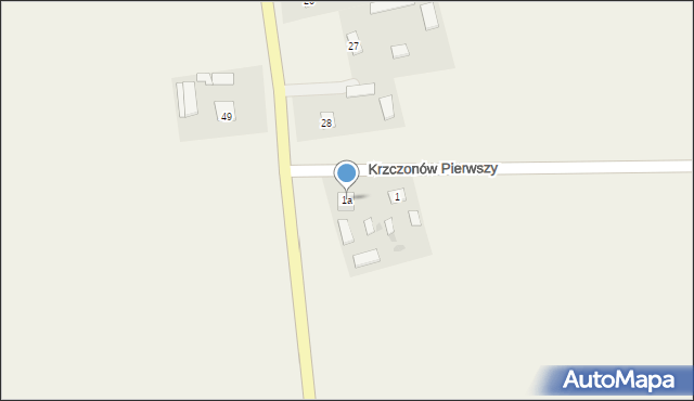 Krzczonów Pierwszy, Krzczonów Pierwszy, 1a, mapa Krzczonów Pierwszy