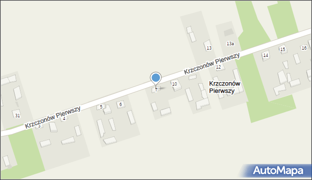 Krzczonów Pierwszy, Krzczonów Pierwszy, 7, mapa Krzczonów Pierwszy