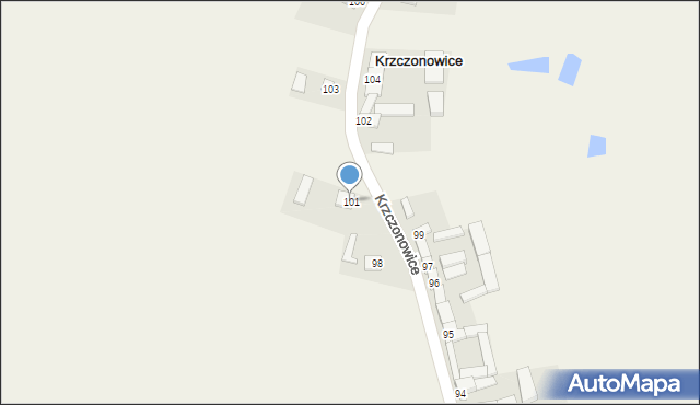 Krzczonowice, Krzczonowice, 101, mapa Krzczonowice