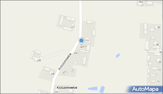 Krzczonowice, Krzczonowice, 110, mapa Krzczonowice