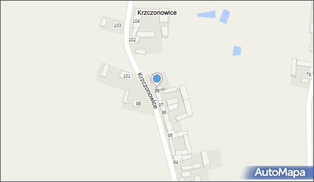 Krzczonowice, Krzczonowice, 99, mapa Krzczonowice