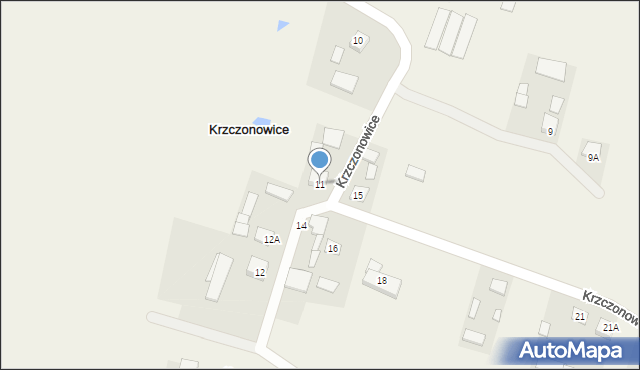 Krzczonowice, Krzczonowice, 11, mapa Krzczonowice