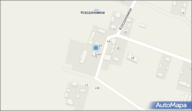 Krzczonowice, Krzczonowice, 12, mapa Krzczonowice