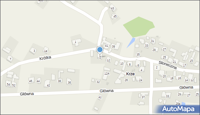 Krze, Krótka, 2, mapa Krze