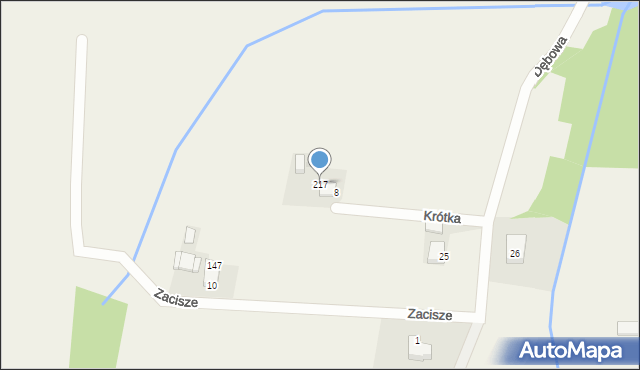 Krzęcin, Krzęcin, 217, mapa Krzęcin