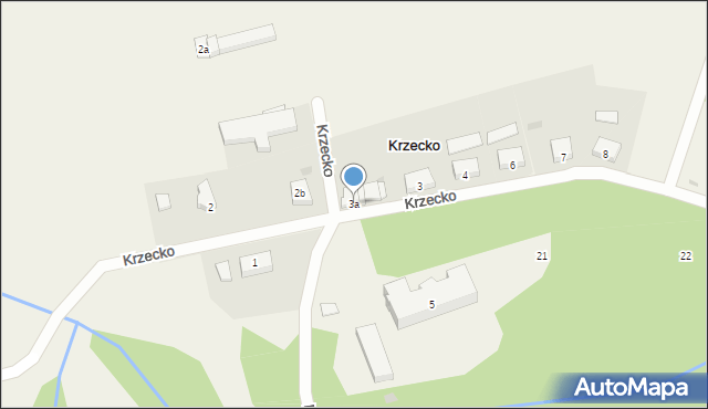 Krzecko, Krzecko, 3a, mapa Krzecko