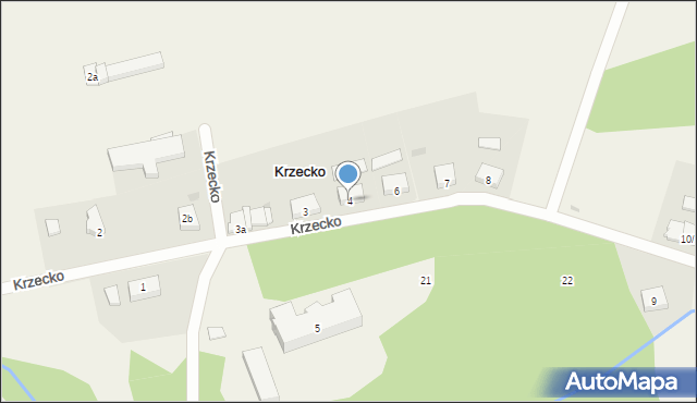 Krzecko, Krzecko, 4, mapa Krzecko