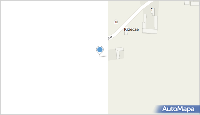 Krzecze, Krzecze, 11, mapa Krzecze