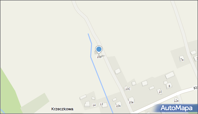 Krzeczkowa, Krzeczkowa, 10d, mapa Krzeczkowa