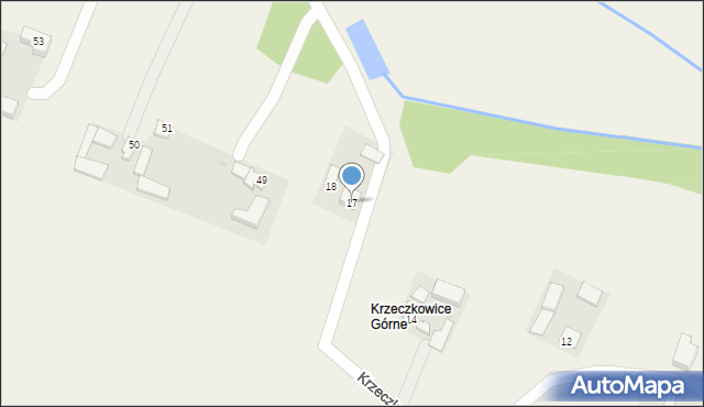 Krzeczkowice, Krzeczkowice, 17, mapa Krzeczkowice