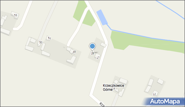 Krzeczkowice, Krzeczkowice, 18, mapa Krzeczkowice