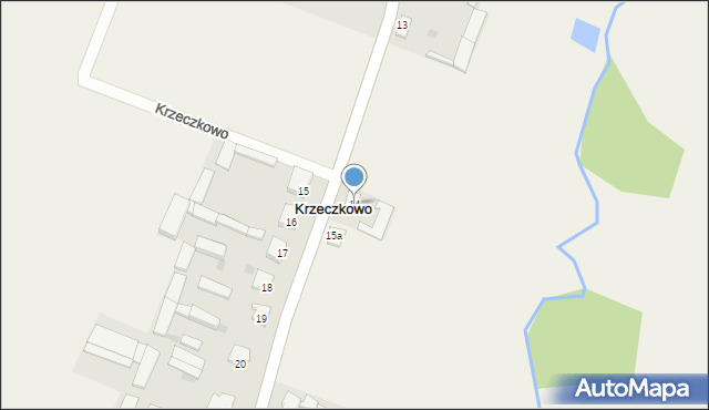 Krzeczkowo, Krzeczkowo, 14, mapa Krzeczkowo