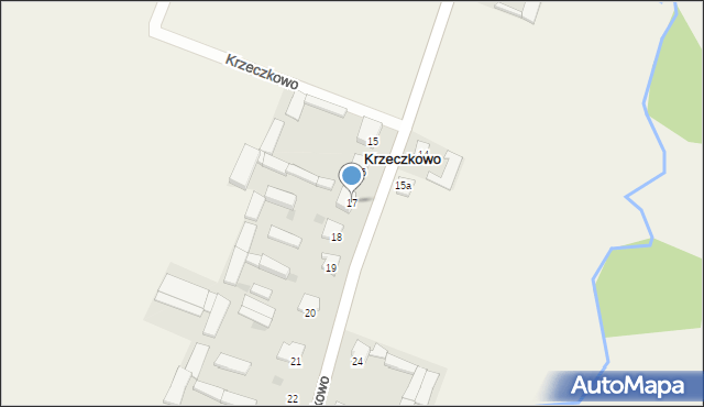 Krzeczkowo, Krzeczkowo, 17, mapa Krzeczkowo