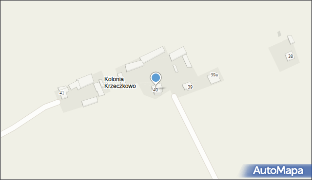 Krzeczkowo, Krzeczkowo, 40, mapa Krzeczkowo