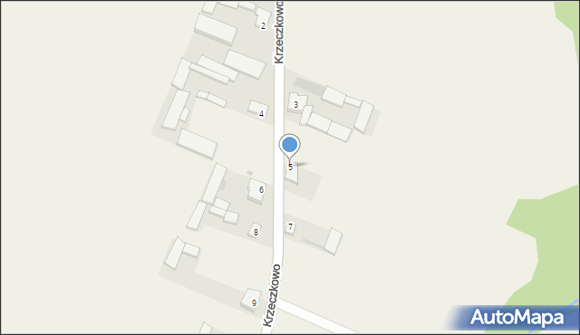 Krzeczkowo, Krzeczkowo, 5, mapa Krzeczkowo