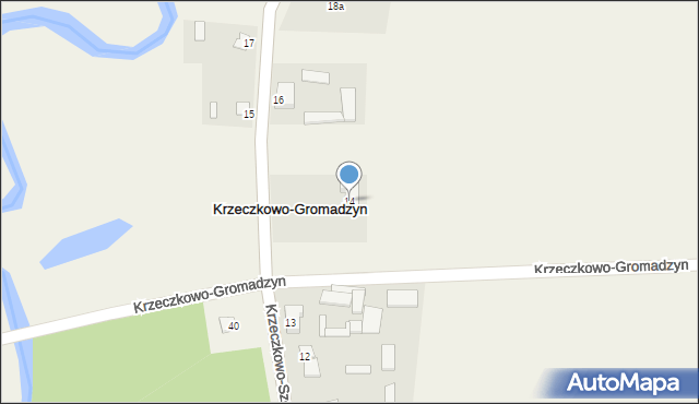 Krzeczkowo-Gromadzyn, Krzeczkowo-Gromadzyn, 14, mapa Krzeczkowo-Gromadzyn