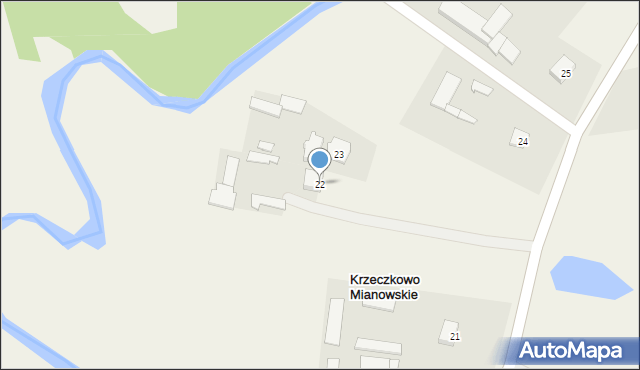 Krzeczkowo Mianowskie, Krzeczkowo Mianowskie, 22, mapa Krzeczkowo Mianowskie