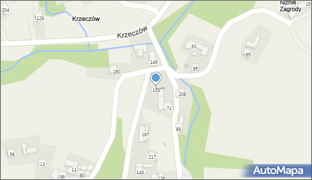 Krzeczów, Krzeczów, 131, mapa Krzeczów