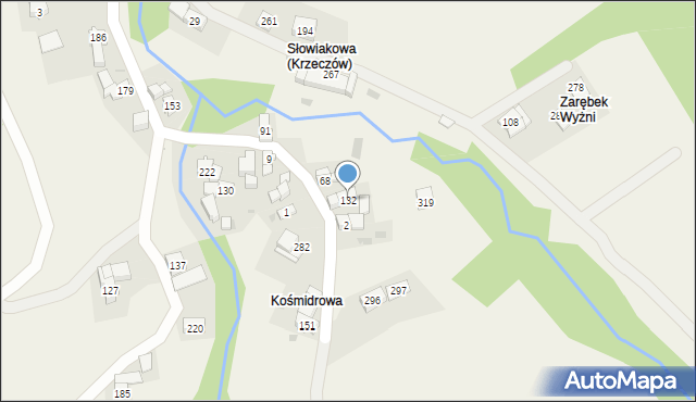 Krzeczów, Krzeczów, 132, mapa Krzeczów