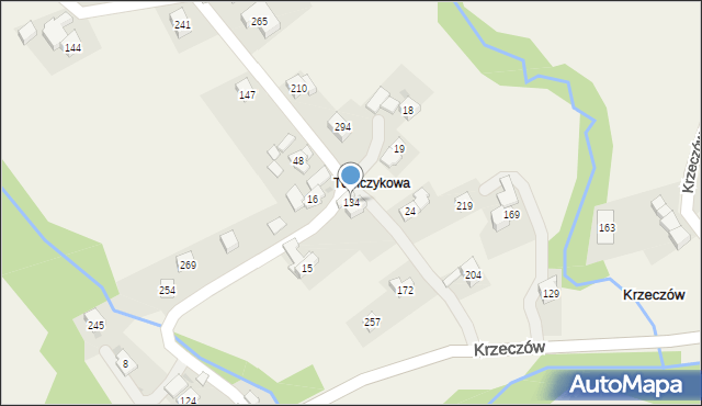 Krzeczów, Krzeczów, 134, mapa Krzeczów