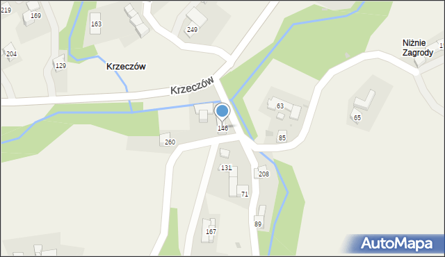 Krzeczów, Krzeczów, 146, mapa Krzeczów