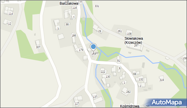 Krzeczów, Krzeczów, 153, mapa Krzeczów