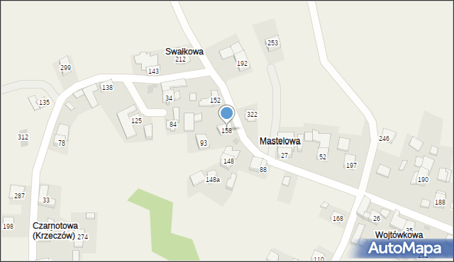 Krzeczów, Krzeczów, 158, mapa Krzeczów