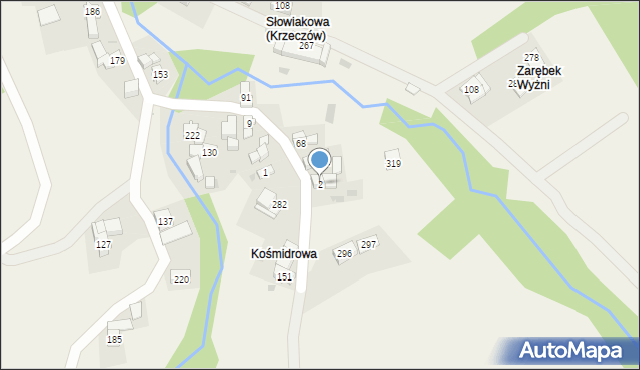 Krzeczów, Krzeczów, 2, mapa Krzeczów