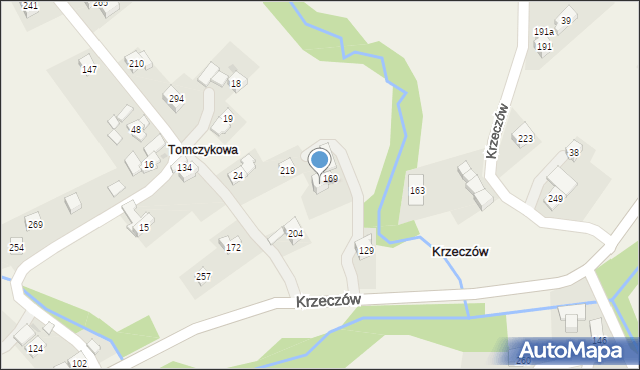 Krzeczów, Krzeczów, 203, mapa Krzeczów