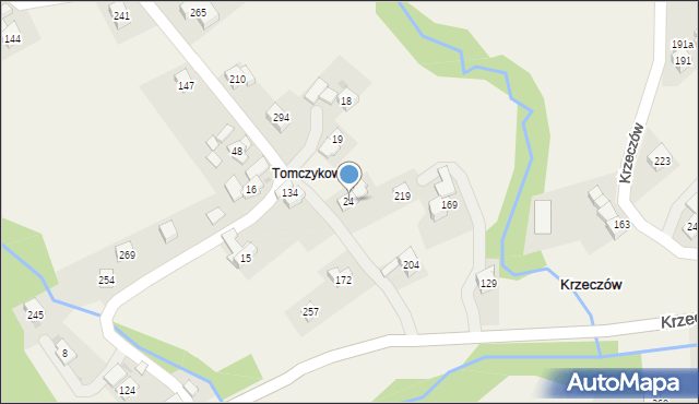 Krzeczów, Krzeczów, 24, mapa Krzeczów