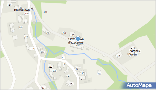 Krzeczów, Krzeczów, 267, mapa Krzeczów