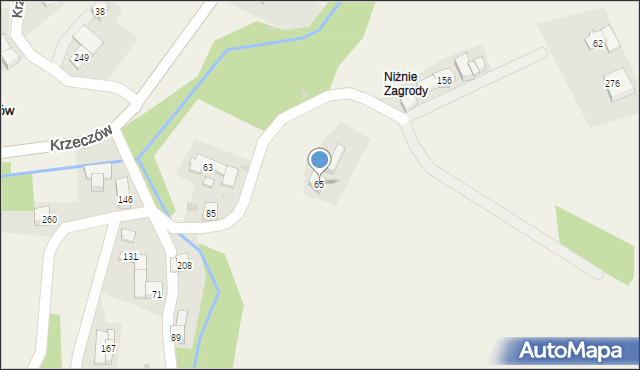 Krzeczów, Krzeczów, 65, mapa Krzeczów