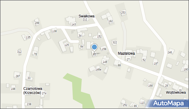 Krzeczów, Krzeczów, 93, mapa Krzeczów