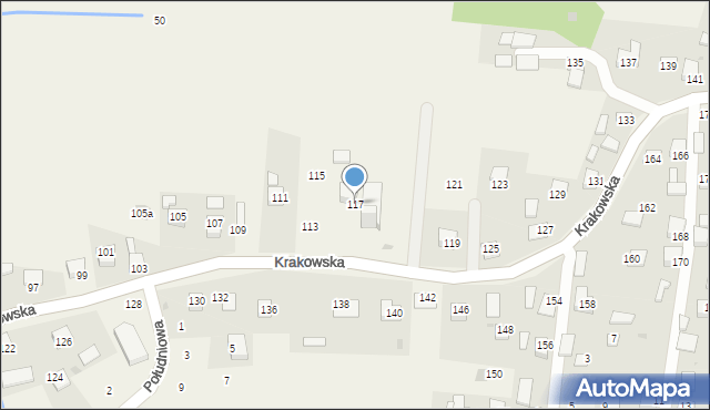 Krzeczów, Krakowska, 117, mapa Krzeczów