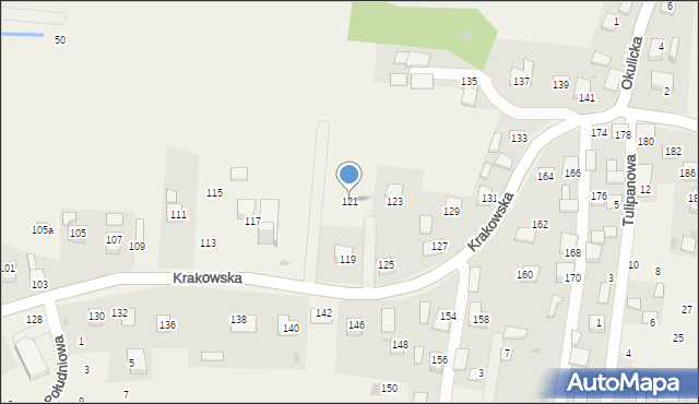 Krzeczów, Krakowska, 121, mapa Krzeczów