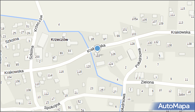 Krzeczów, Krakowska, 122, mapa Krzeczów