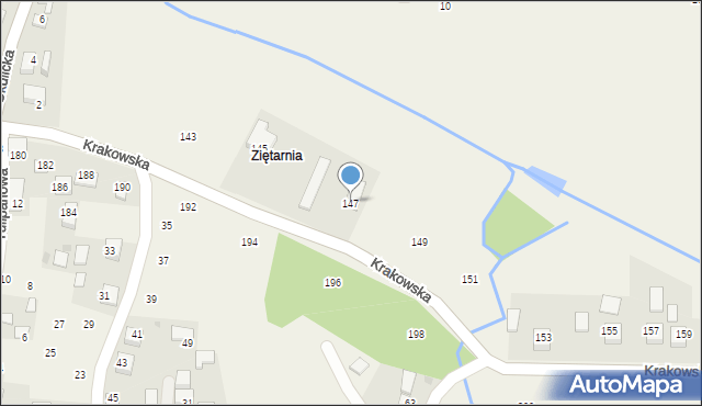 Krzeczów, Krakowska, 147, mapa Krzeczów