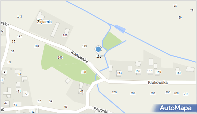 Krzeczów, Krakowska, 151, mapa Krzeczów