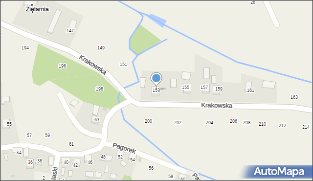 Krzeczów, Krakowska, 153, mapa Krzeczów
