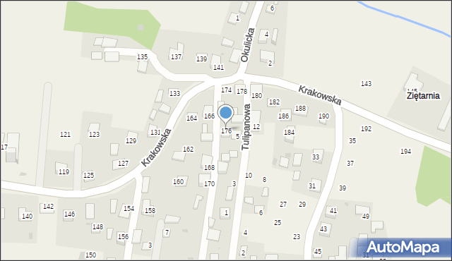 Krzeczów, Krakowska, 176, mapa Krzeczów