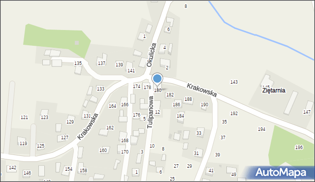 Krzeczów, Krakowska, 180, mapa Krzeczów