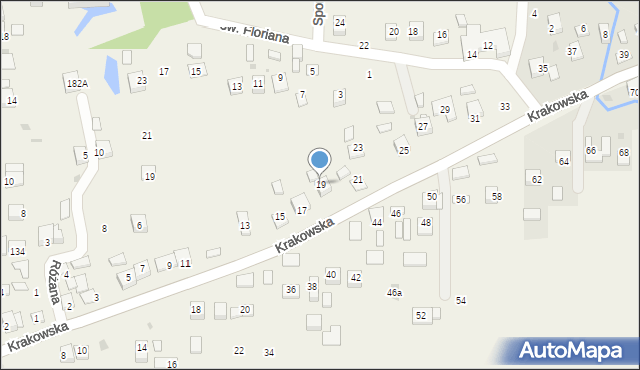 Krzeczów, Krakowska, 19, mapa Krzeczów