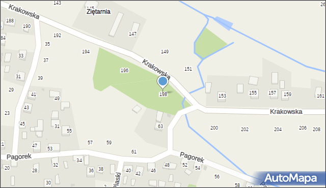 Krzeczów, Krakowska, 198, mapa Krzeczów