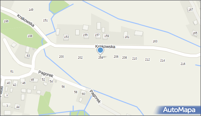 Krzeczów, Krakowska, 204, mapa Krzeczów