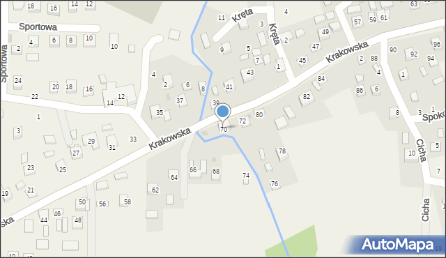 Krzeczów, Krakowska, 70, mapa Krzeczów